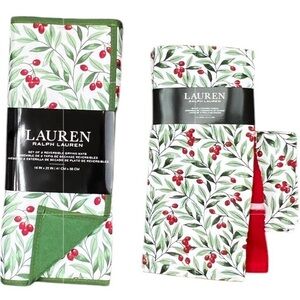 Ralph Lauren - ‘Winter Holly bundle’ Drying mats(2) & dish towels(3). NWT Firm!